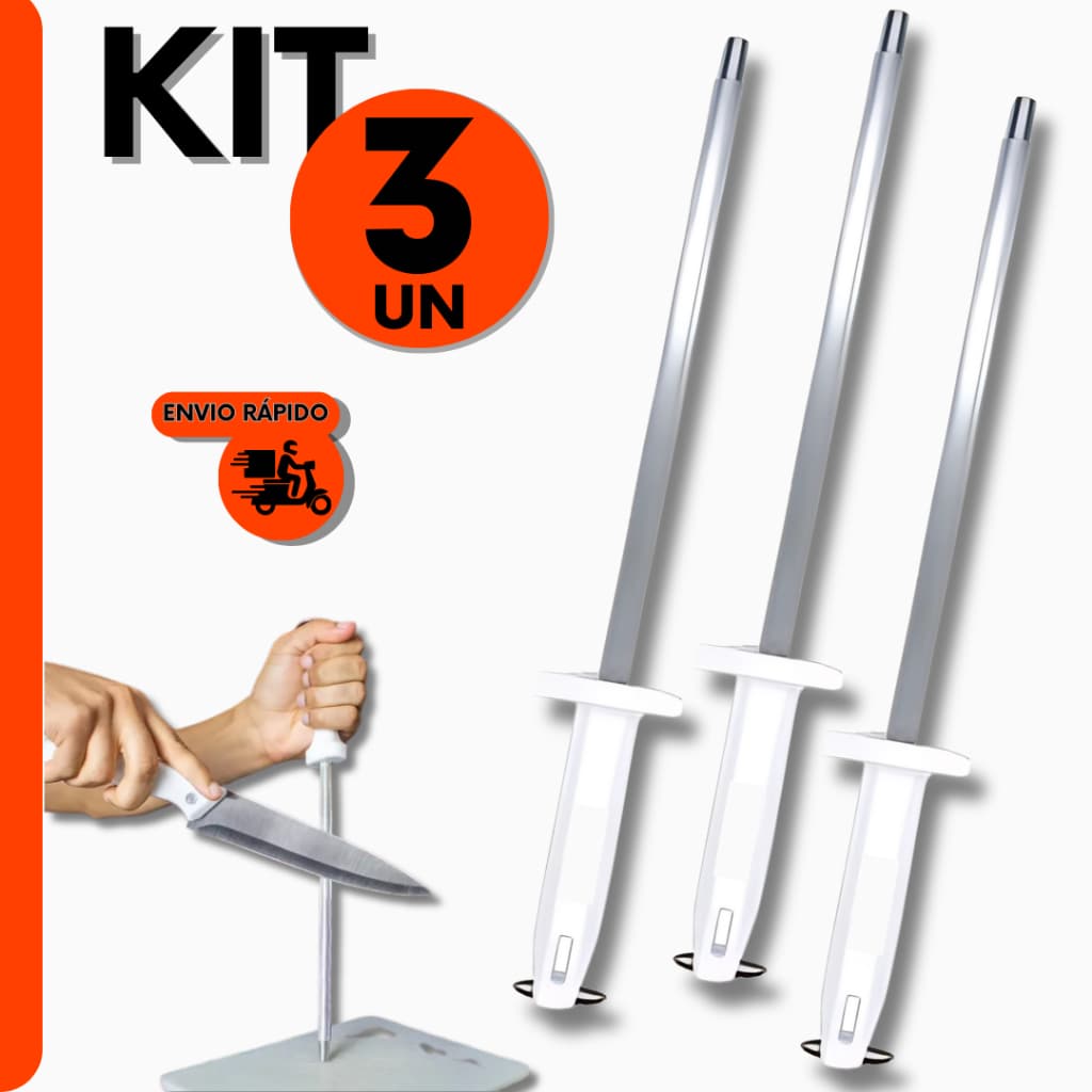 Kit Chaira 12” Amolador Profissional de Facas p/ Açougue, Churrascaria e Cozinha de Alto Desempenho