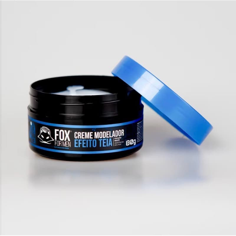 cera modeladora efeito teia fox for men pomada para cabelo creme modelador hidratação