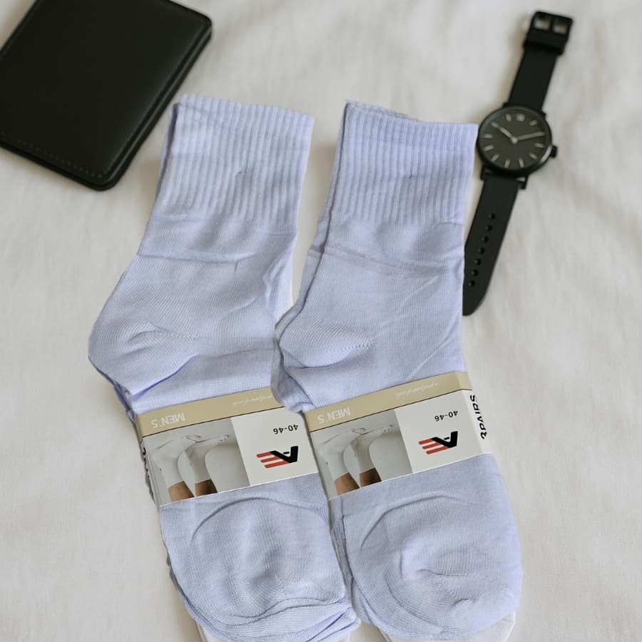 6 a 24 pares de Meia Masculina Cano Longo Confortavel Meias Cano Alto Dia a Dia Esporte Meia Fitness