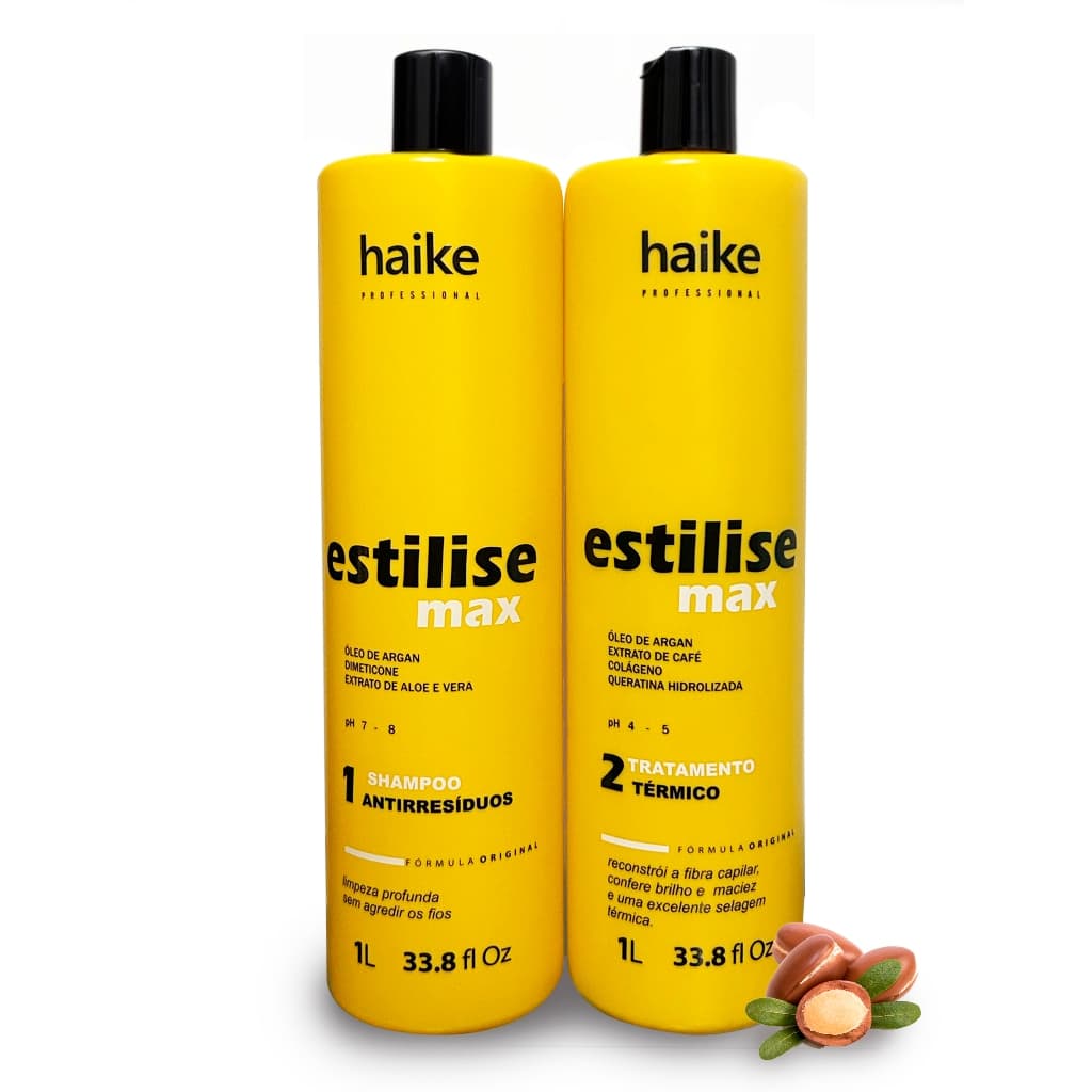 Haike Professional Escova Progressiva Estilise Max Tratamento Térmico 2x1 Litro