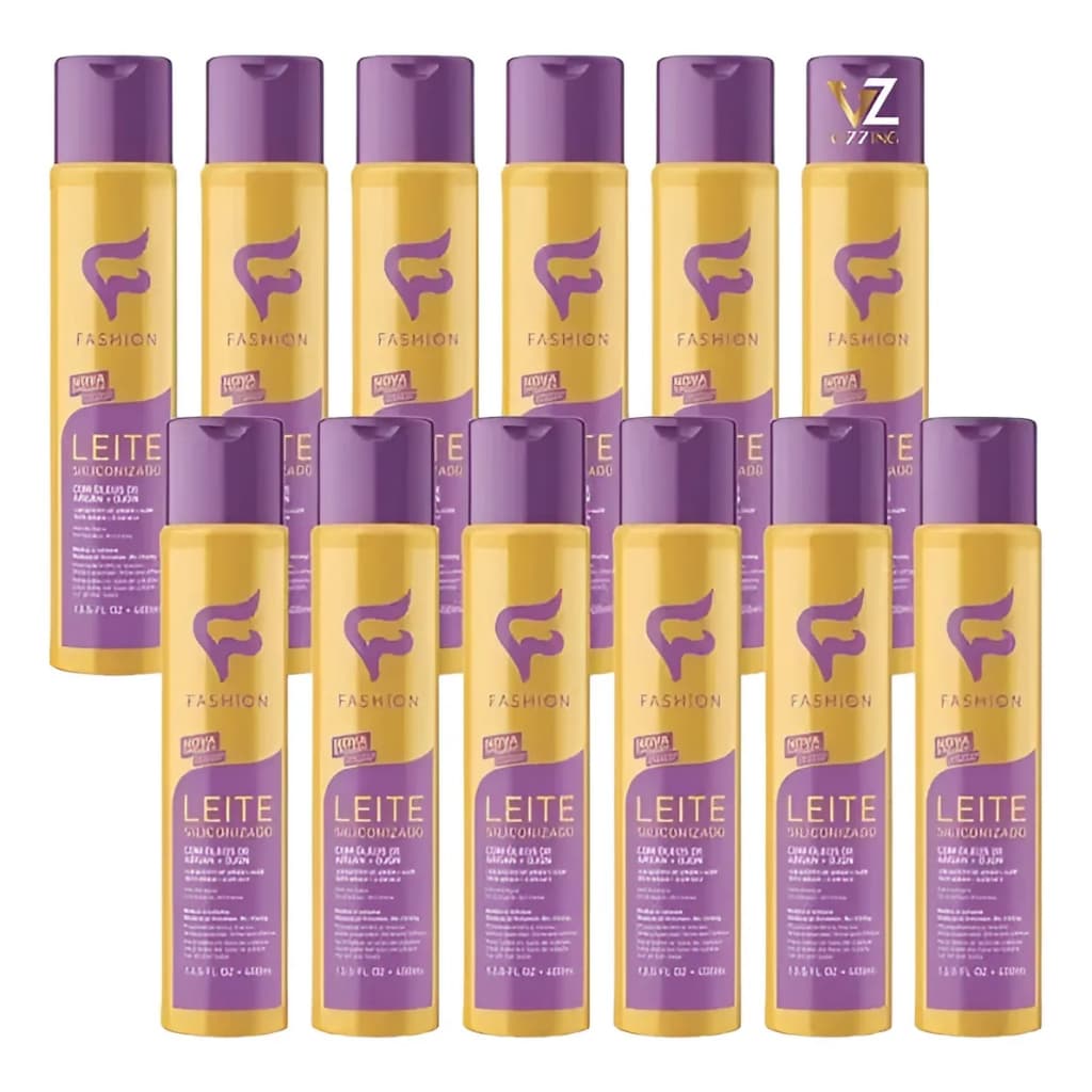Kit 12 Leite Siliconizado Fashion Creme de Pentear