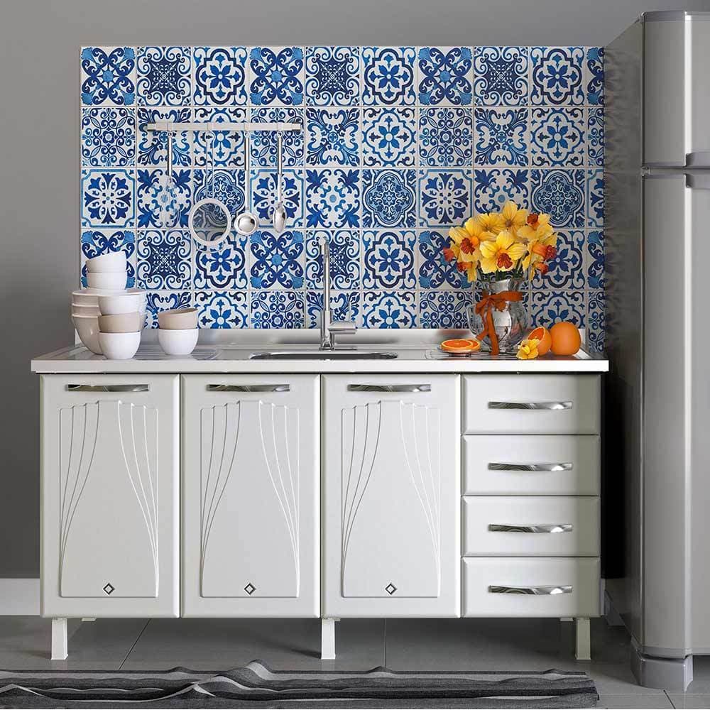 Balcão de Cozinha de Aço Telasul Star New S/Tampo P/ Pia