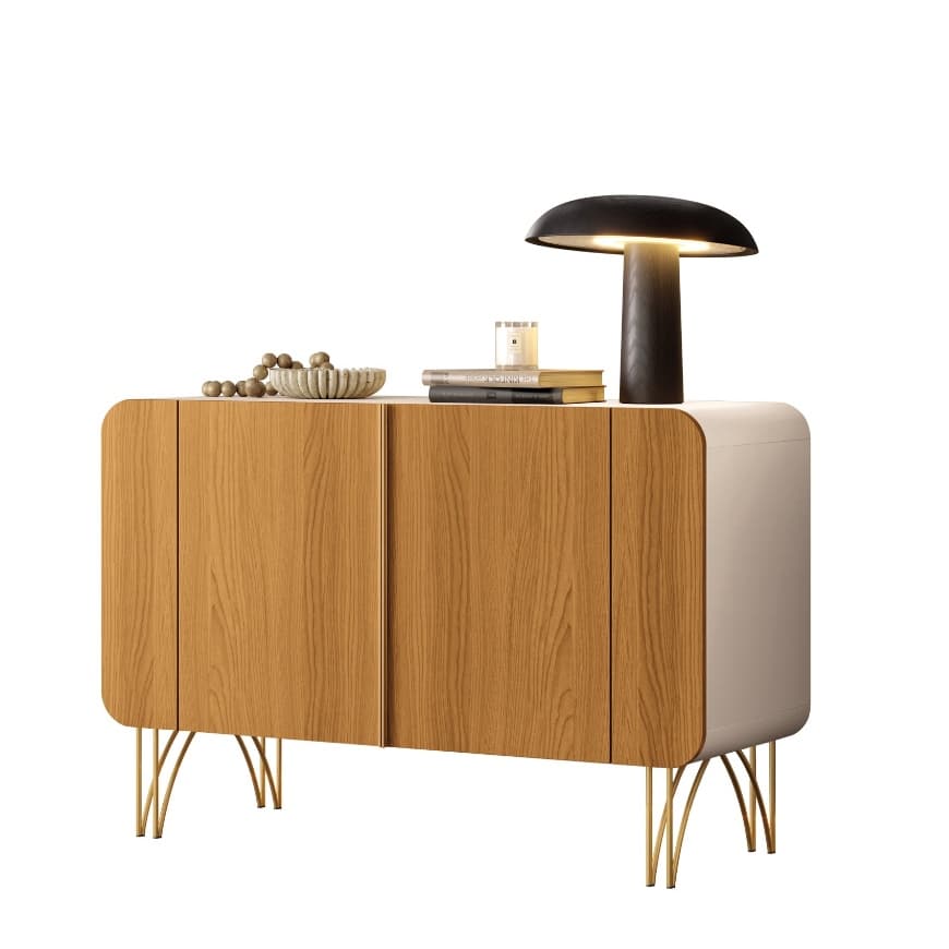 Balcão Aparador Buffet Benvenuto Off White/ Cinamomo