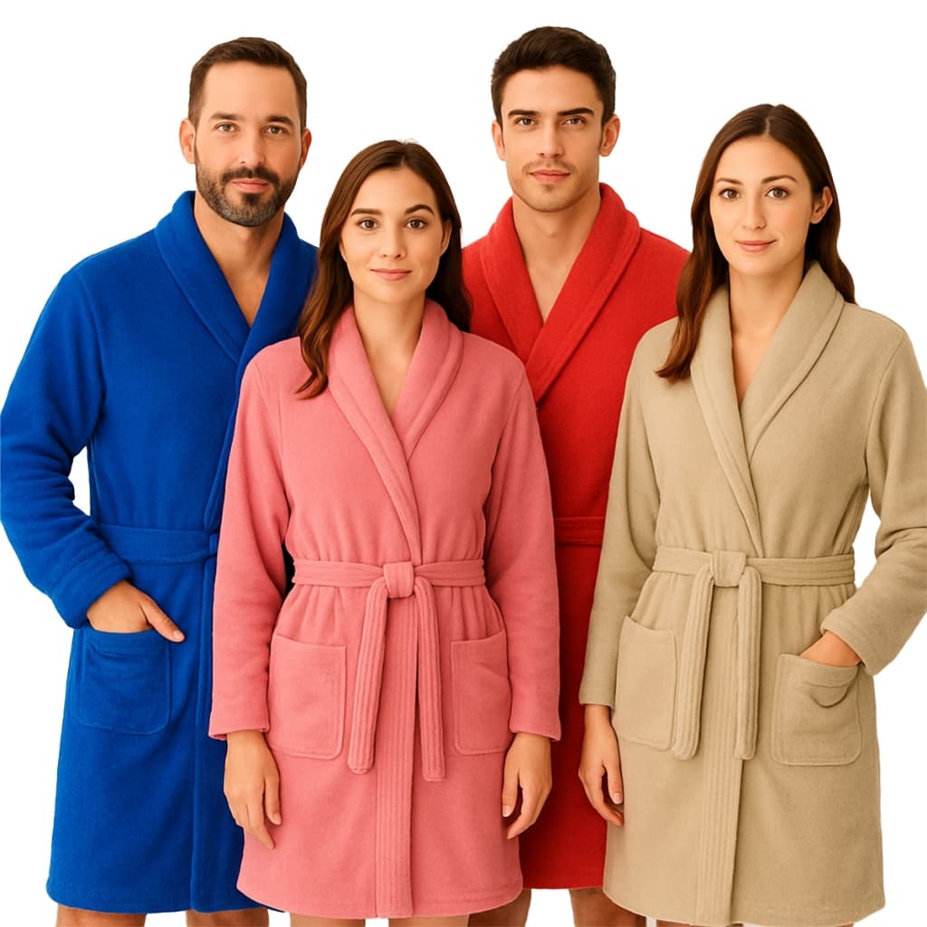 Roupão Microfibra Adulto Macio Unissex Várias Cores Tamanho Único Feminino Masculino Frio Inverno