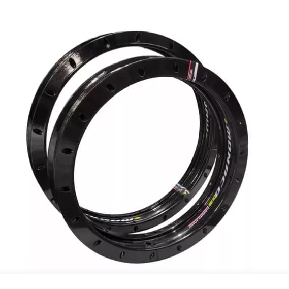 ARO GS PARA MOTO PECAS BROS 125 150 160 XRE 190 -CROSSER 150 PAR 19X60 1.85 D/ 17X70 2.15 T - PRETO BRILHANTE MONACO