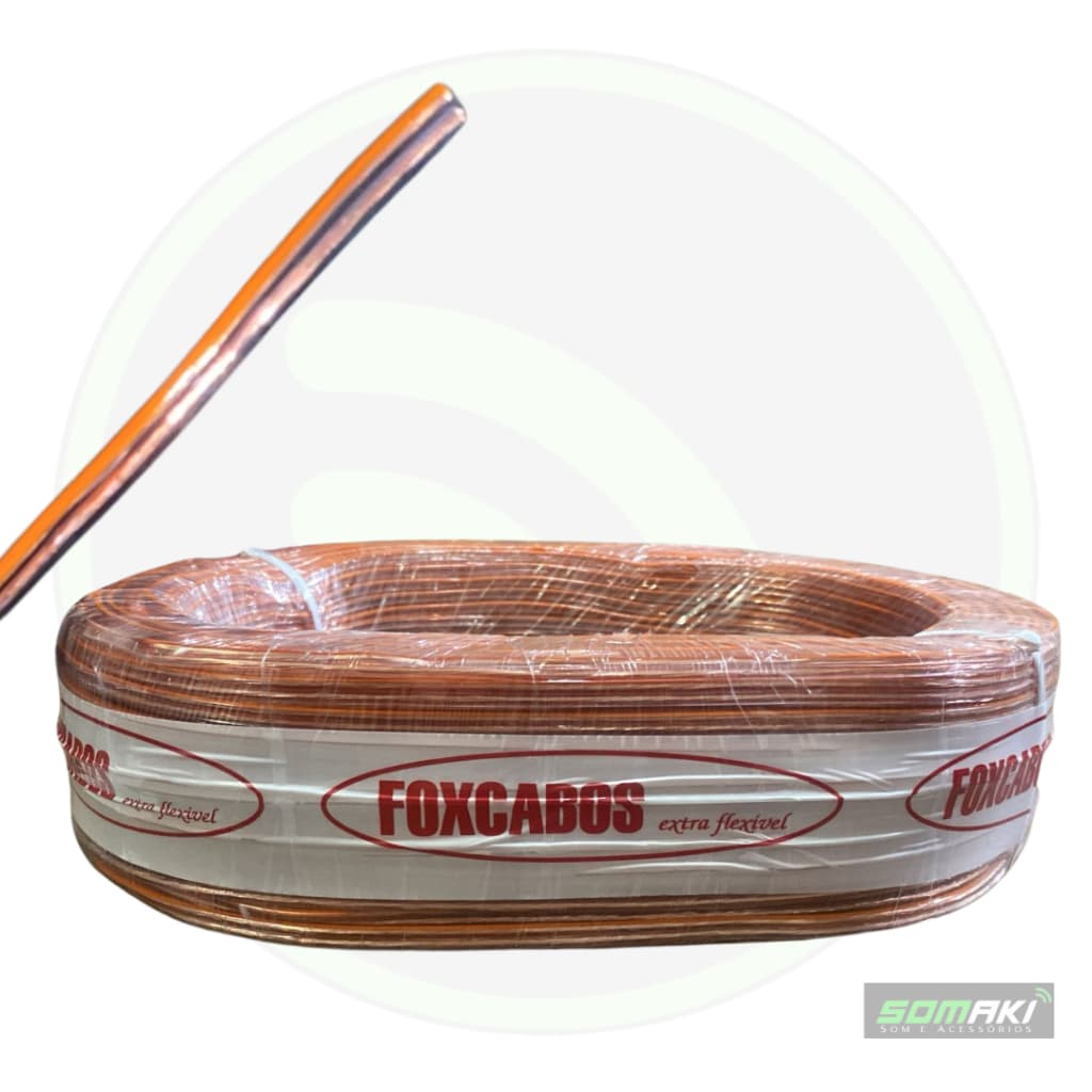 Fio Cabo 2x18 2x0,75mm Fox Cabo 100 metros