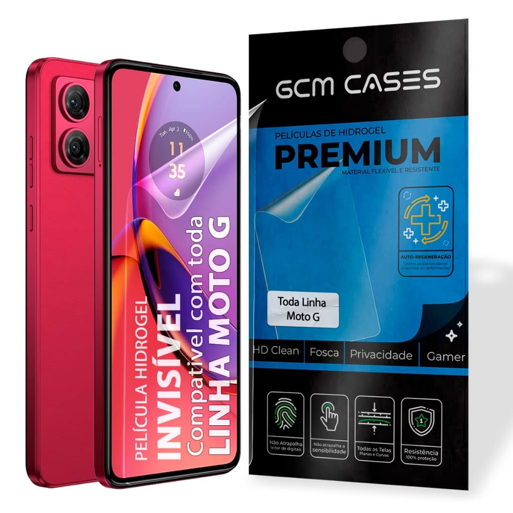 Pelicula Invisível Hidrogel Motorola Linha Moto G Todos Modelos Moto G86 Moto G06 Moto G54 Moto G24 Power