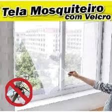 Tela Mosquiteiro Para Janela 125x165 cm Com Velcro Anti-inseto Autocolante Pernilongo Removível
