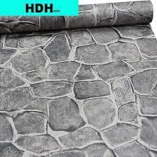 Papel de Parede Pvc Pedras Cinzas Adesivo Autocolante Lavável Decorativo 5MX45CM