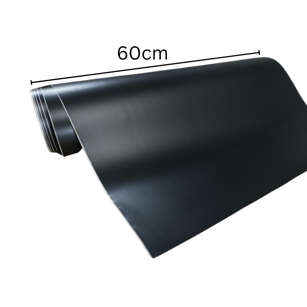 Adesivo Vinil Preto fosco opaco 60cm largura rolo para envelopamento porta, armarios, painel de tv