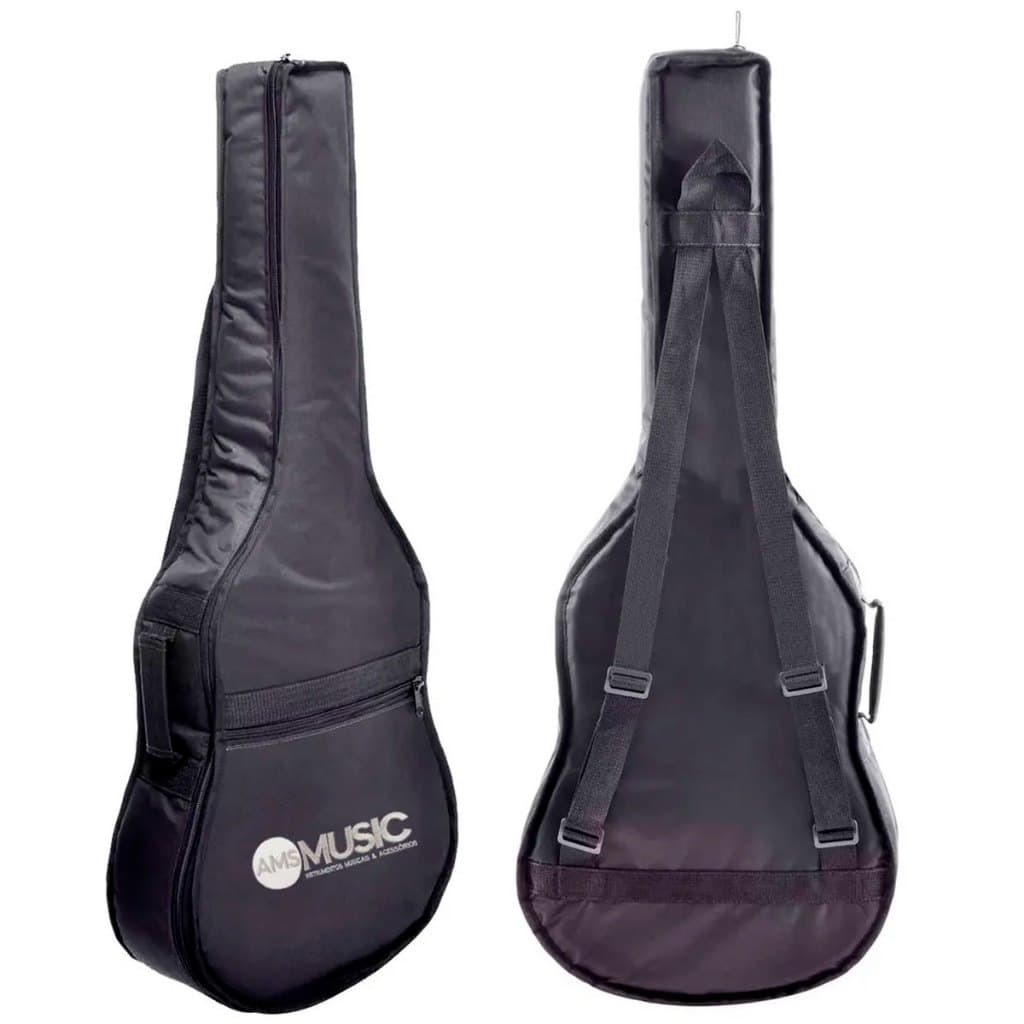 CAPA ALMOFADADA P/ VIOLÃO FOLK LUXO NY-600 "TAGIMA"