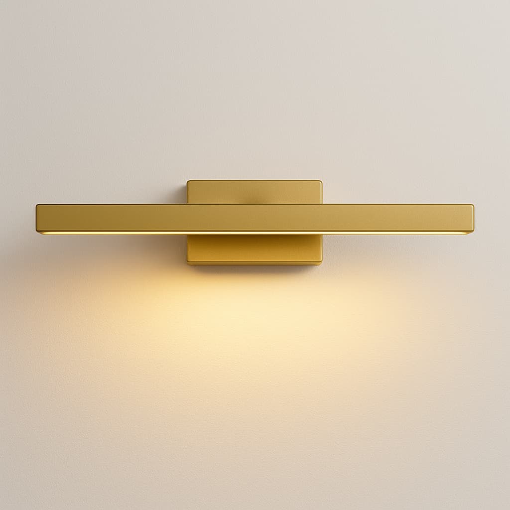 Luminária Arandela Dourada 30cm LED 6W 3000K Bivolt Iluminação Decorativa Parede Quarto Sala