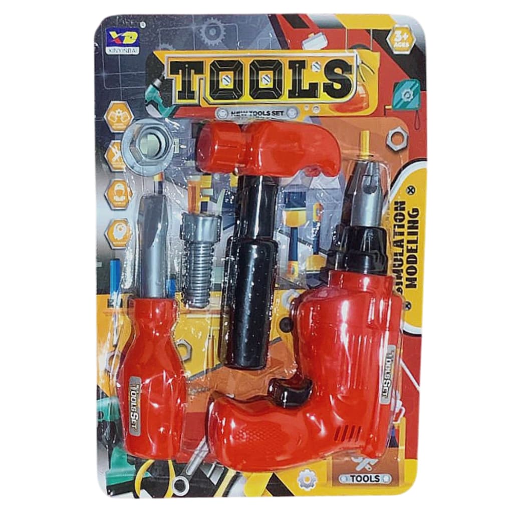Kit Ferramentas Infantil Com 5 Peças Brinquedo Super kit De Ferramentas Divertido