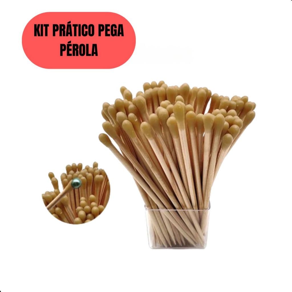 Palito Pega Pérola e Strass - 10 Unidades - Artesanato