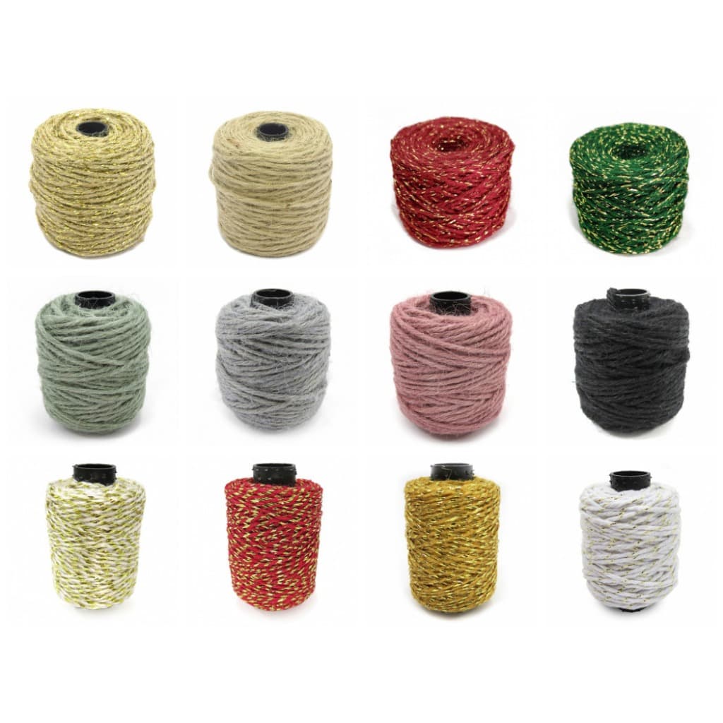 fio decorativo natural biodegradável rústico para artesanato decoração grosso e fino de 25m a 50m