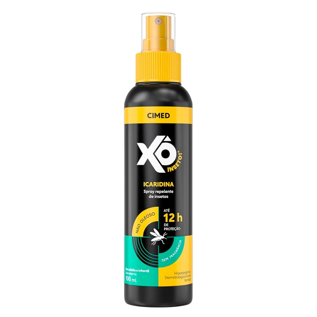 Xô inseto icaridina repelente de insetos proteção prolongada 12h de proteção spray 100ml cimed