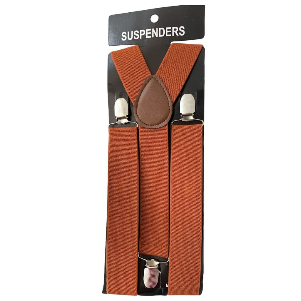 Suspensório Terracota 3,5cm Adulto Ajustável Padrinhos Eventos, Casamento, Barmans