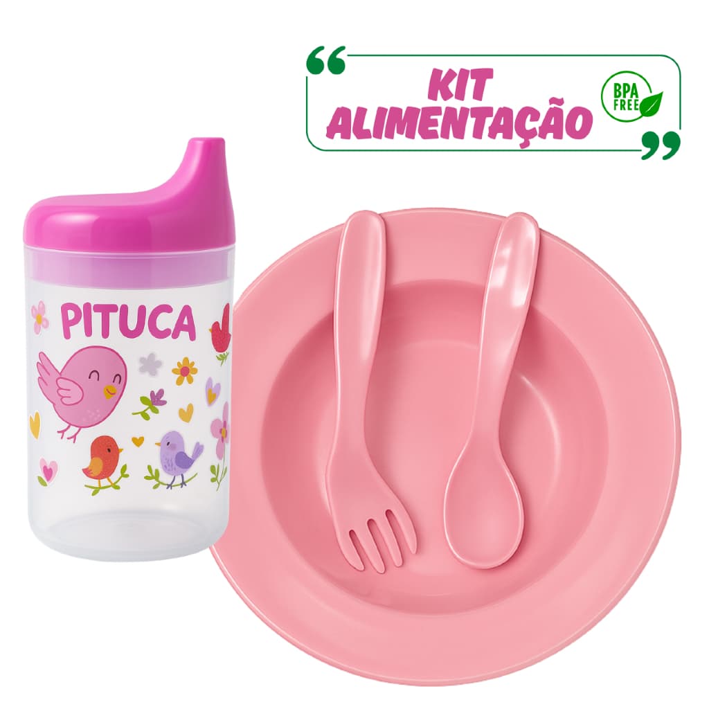 kit Alimentação Para Bebê Incluso Talheres