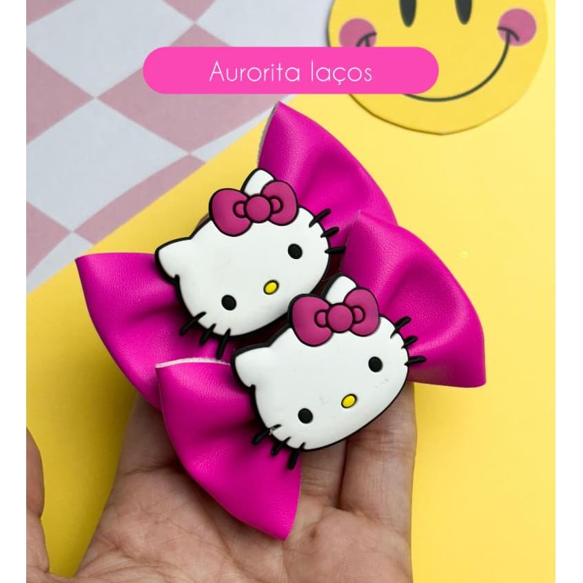 Laço Hello Kitty parzinho - laço de cabelo infantil