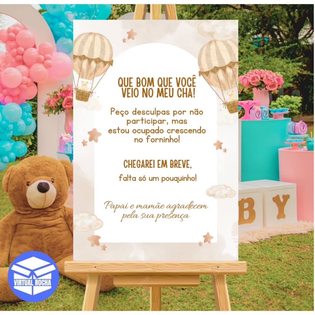 Quadro Placa Decorativa Fundo Bege Balão |Que Bom Que Você Veio MDF