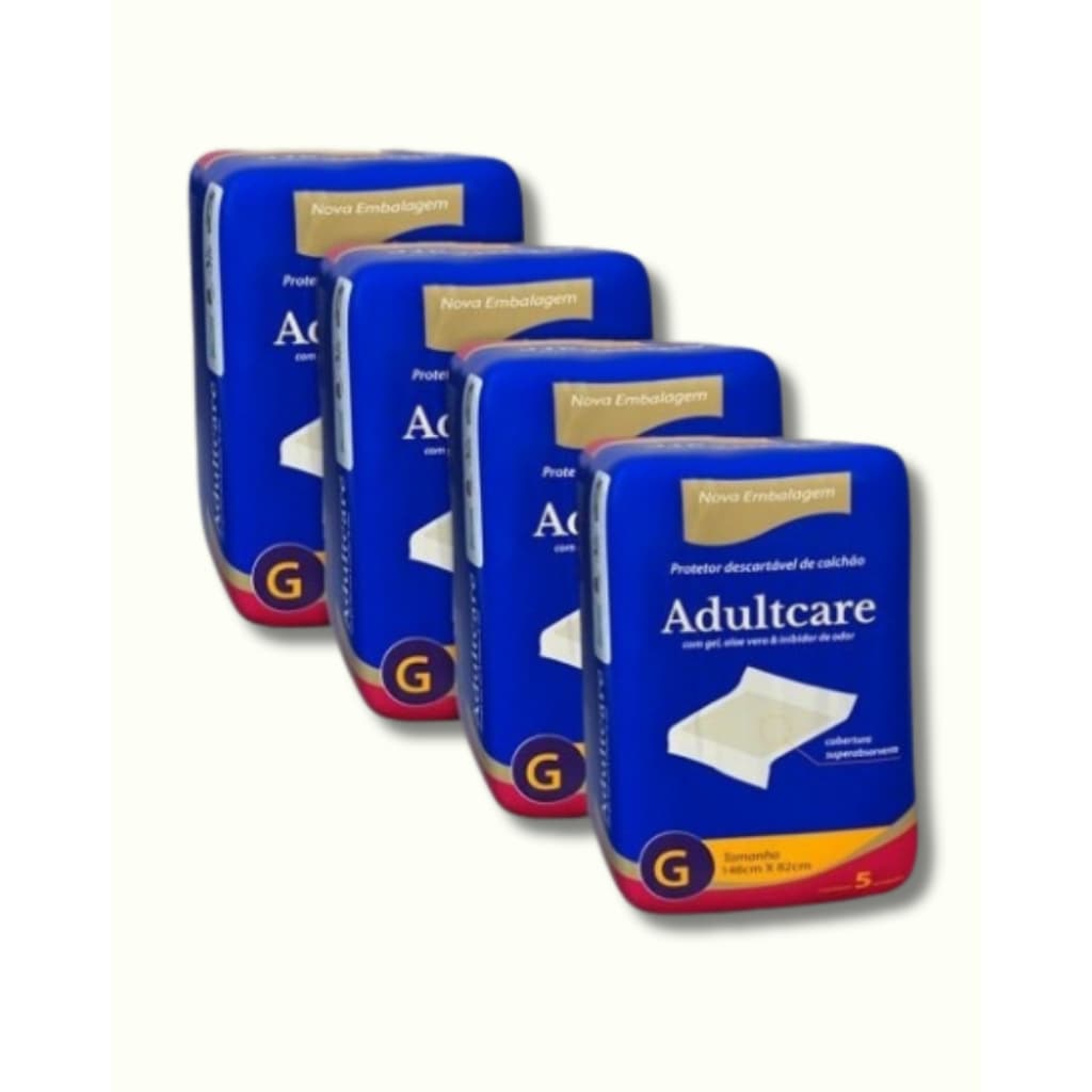 Kit 4 Protetor Descartável De Colchão - Adultcare. Pct 5 Und