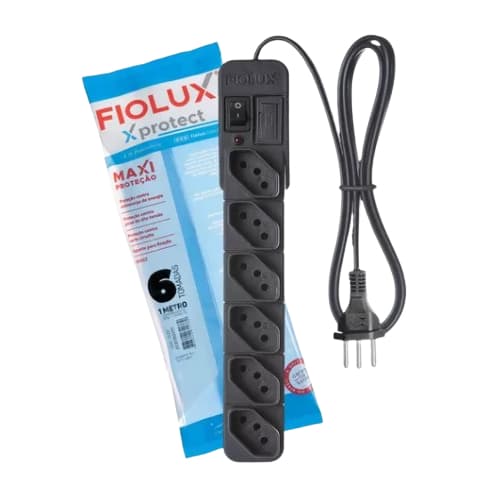 FILTRO DE LINHA RÉGUA DE TOMADAS 3T, 4T, 5T e 6T ABS Tripolar 10A Bivolt Com Fuzil