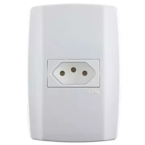 Tomada Horizontal Slim Ilumi Cor Branco