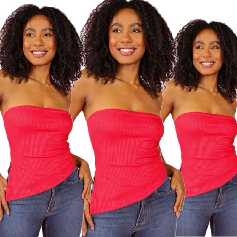 Kit 3 Blusas Tomara que Caia Assimétrica Promoção Tendências