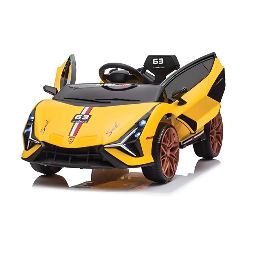 Carro Elétrico Infantil Amarelo 12v Com Luz E Som Toys Import Mc24371