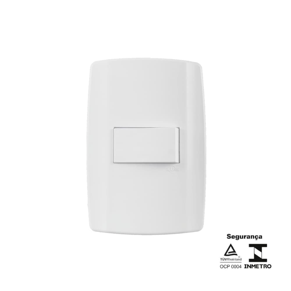Conjunto Interruptor Simples Horizontal/Vertical Ilumi Slim