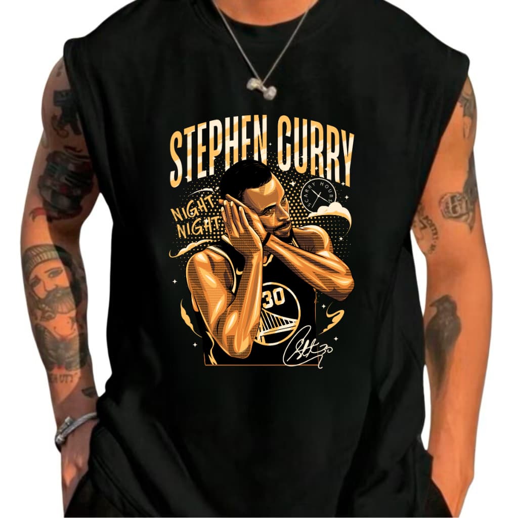 Camiseta Regata Oversized Streetwear Esportes Basquete Basketball Stephen Curry Golden State