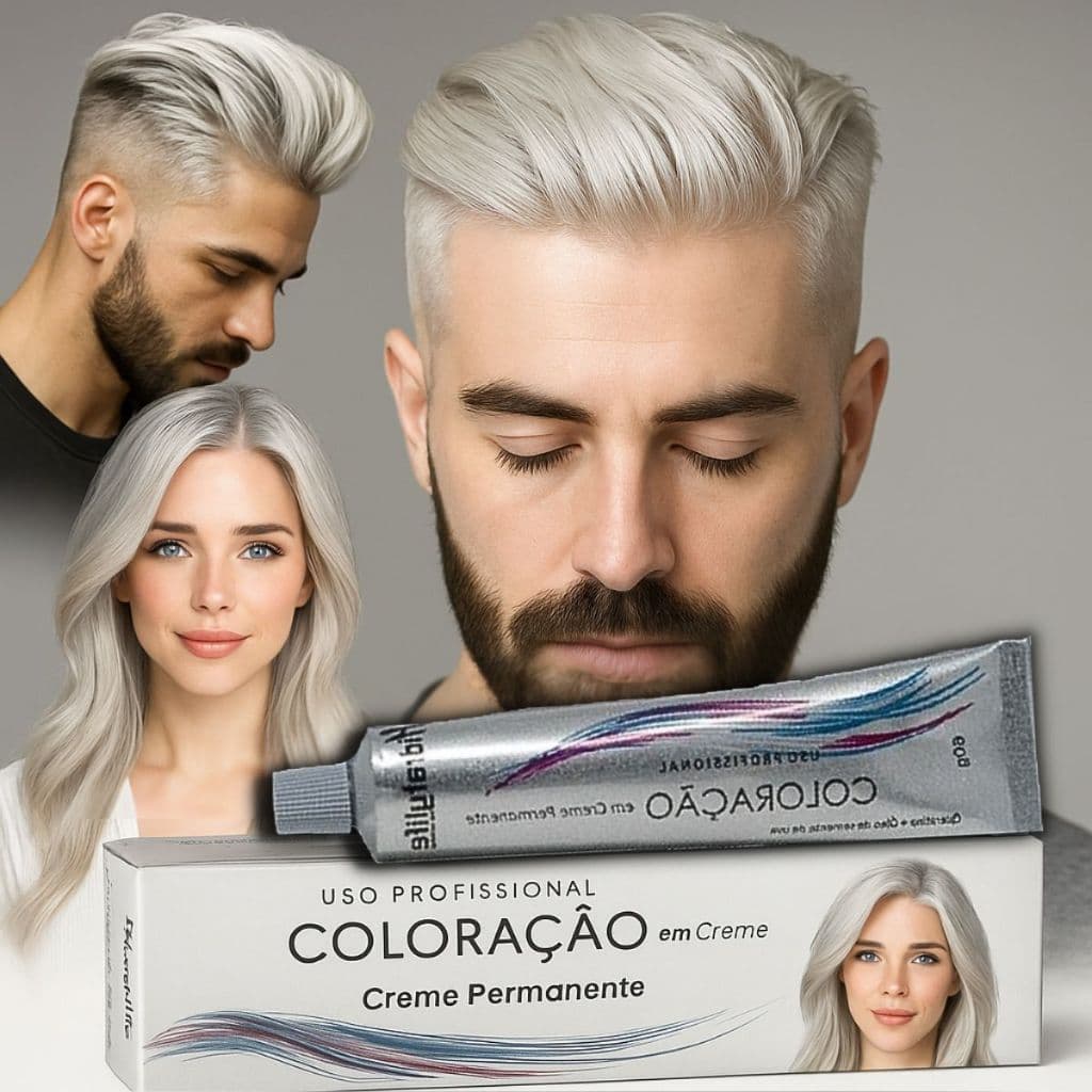 Tinta De Cabelo Loiro Platinado 12.21 Louro Ultra Claro Alta Cobertura Brilho Intenso