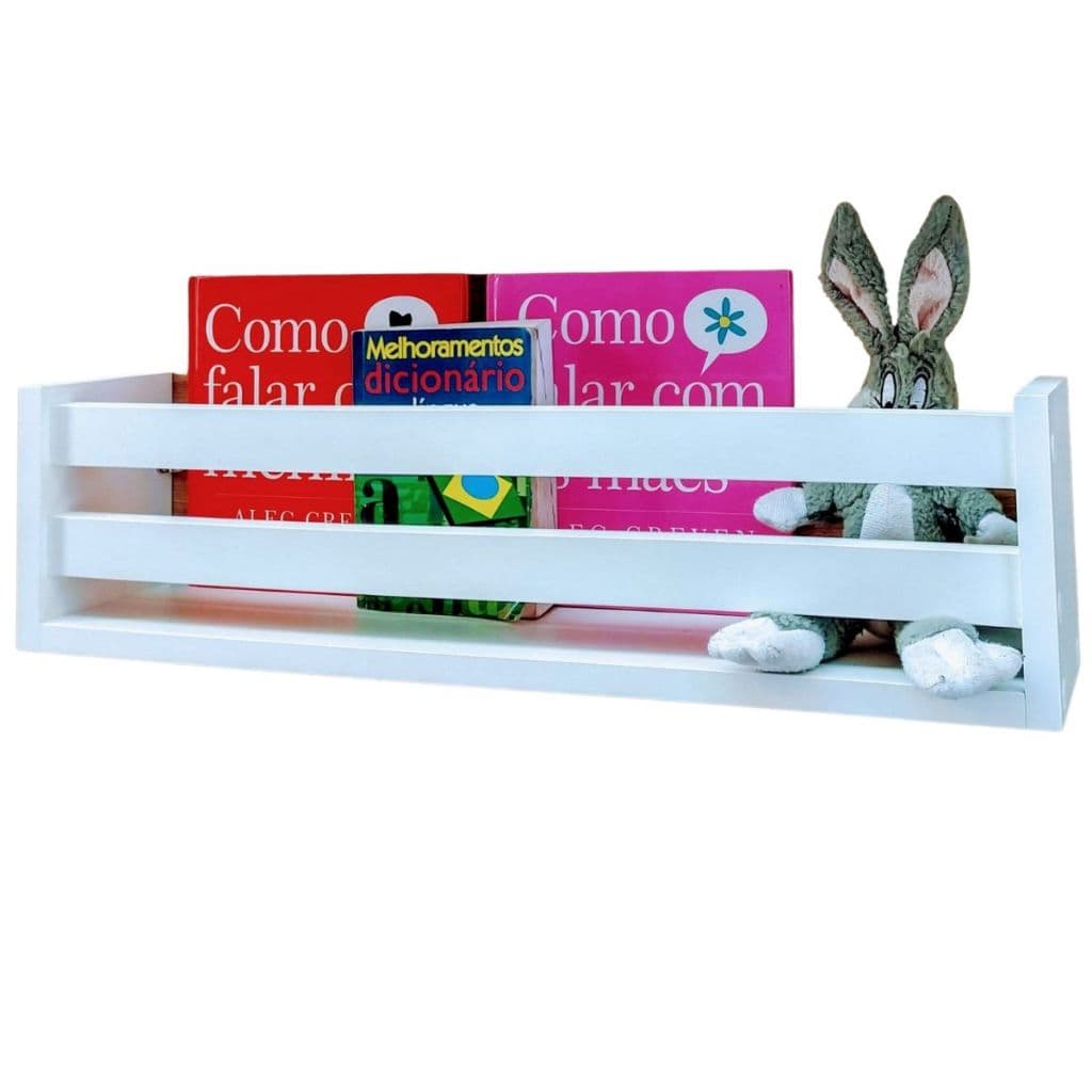 1 Prateleira de livros infantis Nicho mdf decorativo 55cm