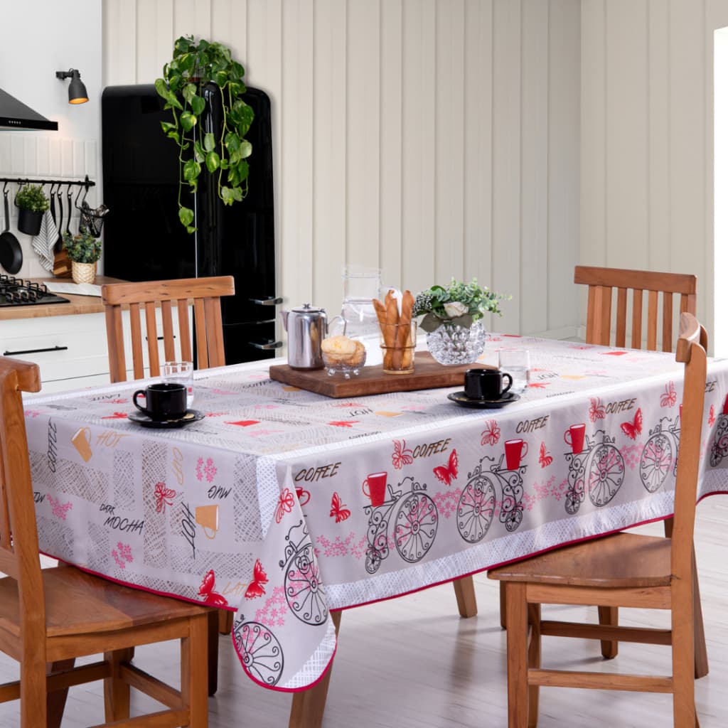 Toalha de Mesa Prática Oxford Para 6 Lugares Grossa Várias Estampas Decoração Cozinha Casa