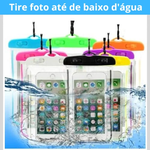 capinha celular à prova d'água impermeável bolsa bag areia,água ou chuva super proteção