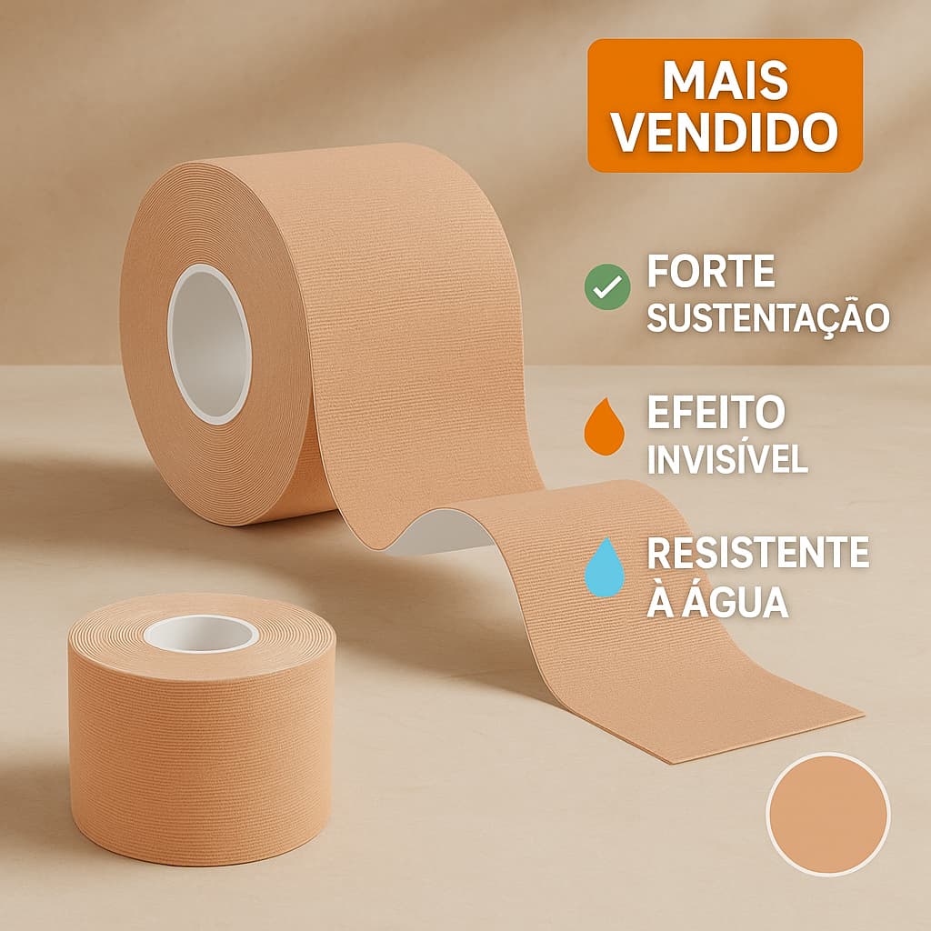 Sutiã Rolo Adesivo Levanta Peito Seio Fita Invisível