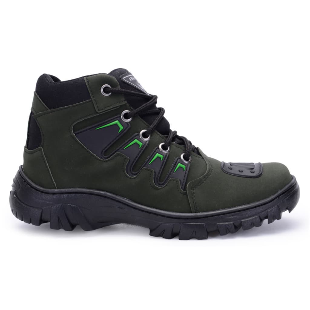 Bota Tenis Motoqueiro Adventure Unissex Cano Curto Blaqueada Coturno Masculino Motociclista Militar