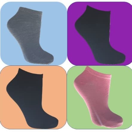 Kit 18 Pares de Meias Soquete Adulto Feminina Cores Delicadas