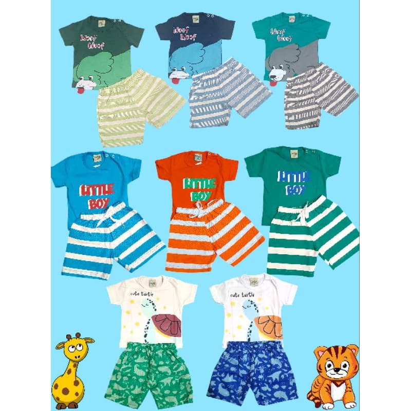 Conjunto De Bebê Baby Menino Infantil Camiseta Short