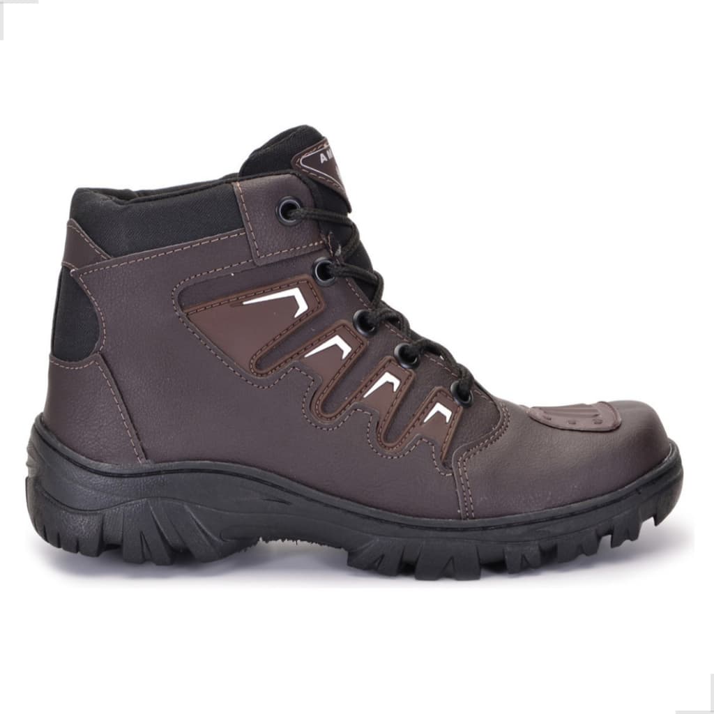 Bota Masculina Adventure Motociclista Coturno Masculino Motoqueiro Trilha Trabalho Segurança Militar