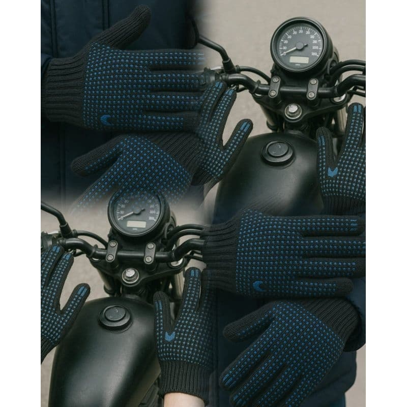 Luva Lã Antiderrapante Moto Adulto kit 3 pares