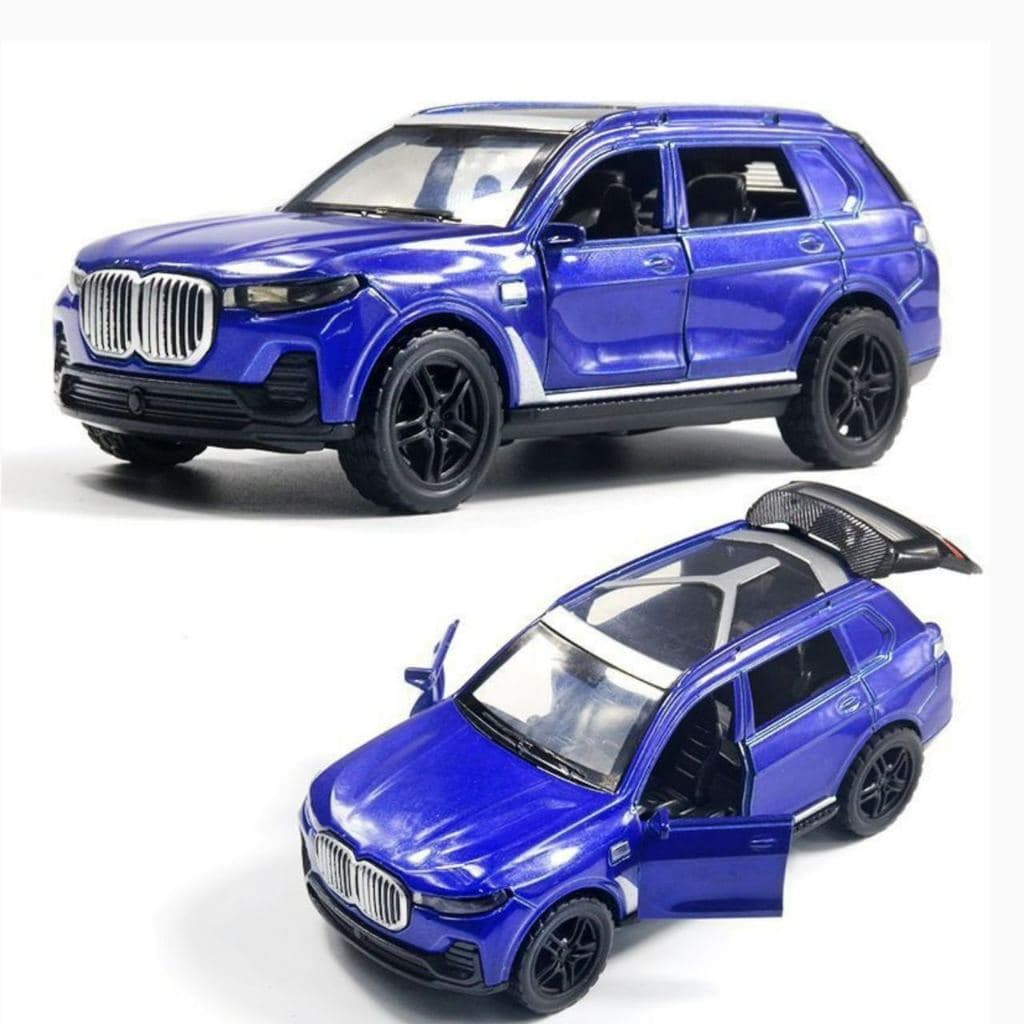 Carrinho De Metal Carrinho Fricção Abre As Portas BMW X5 X6 X7 SUV Miniatura Metal Coleção