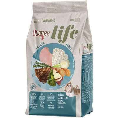 Ração Para Cachorro 3KG Alimento Quatree Life Adulto Raças Tamanho Pequeno Sabor Frango e Arroz