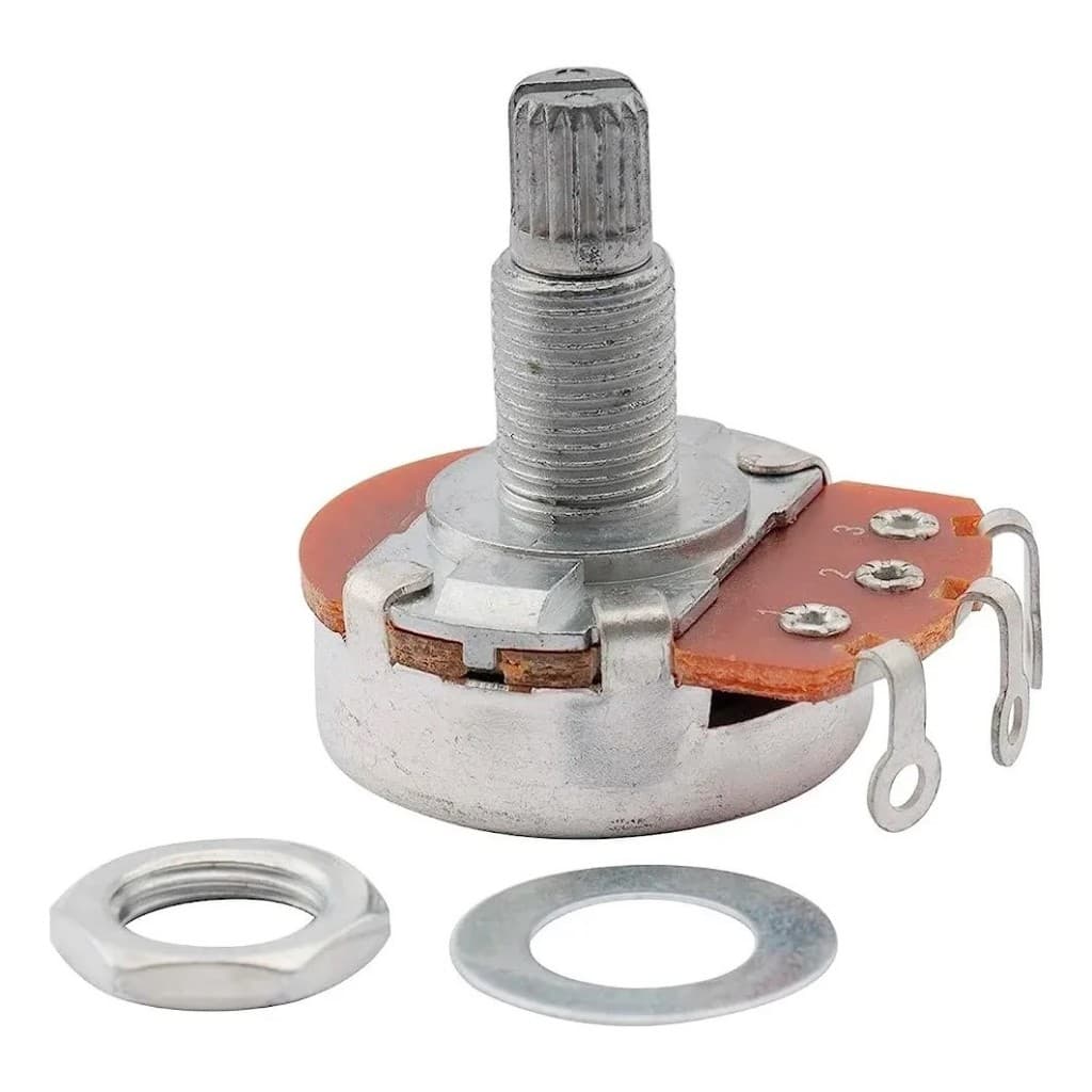 Potenciometro Base Grande Eixo Longo Linear Para Guitarra Contra Baixo B500K