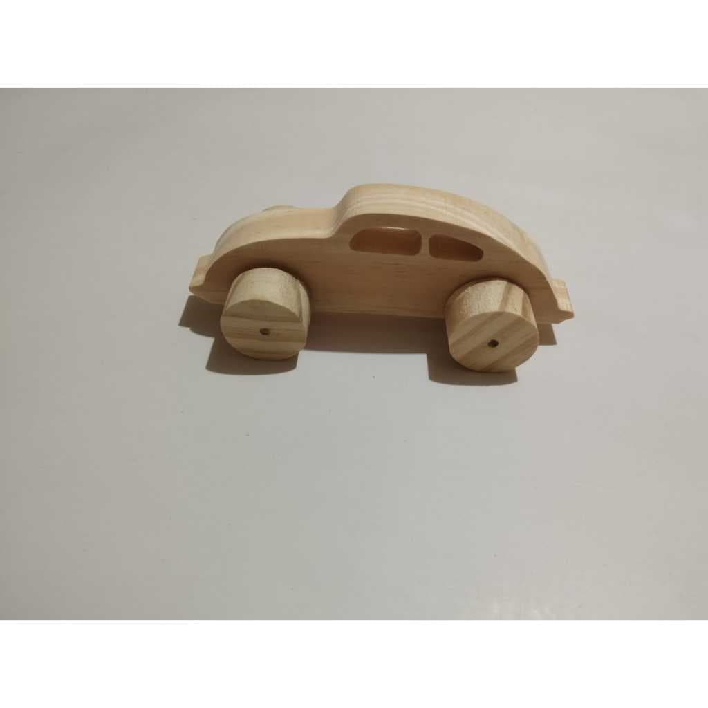 CARRINHO DE MADEIRA MODELO FUSCA BRINQUEDO PEDAGÓGICO