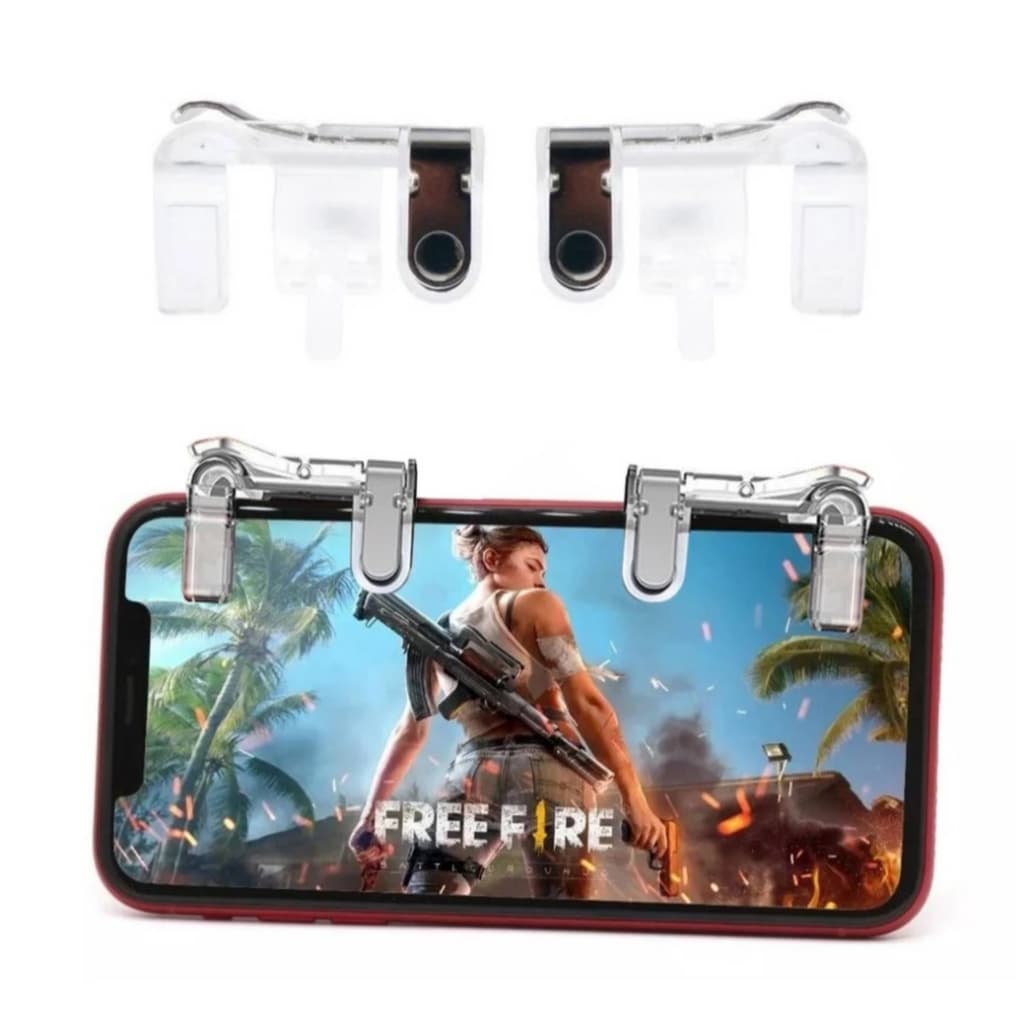 5 Pares de Gatilhos Free Fire Botões R1 L1 Jogo PUBG de tiro para celular