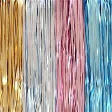 Kit 2 Cortina Metalizada Holografica Franja Metálica Glitter 2x1m Decoração De Festa Parede Painel