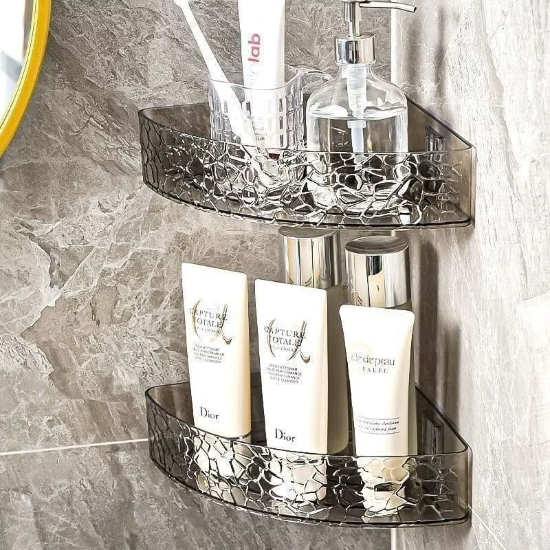 kit 2 Suporte De Shampoo Prateleiras De Banheiro Sem Furo Acrilico canto