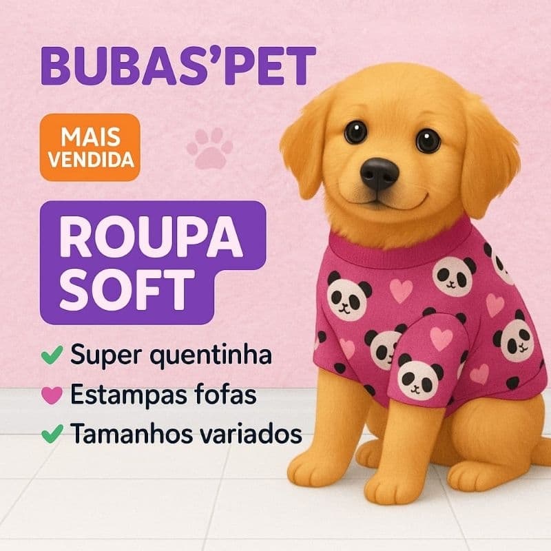 Roupinha Pet Soft | Roupinha Pet Inverno | Roupinha Pet Cachorro e Gato