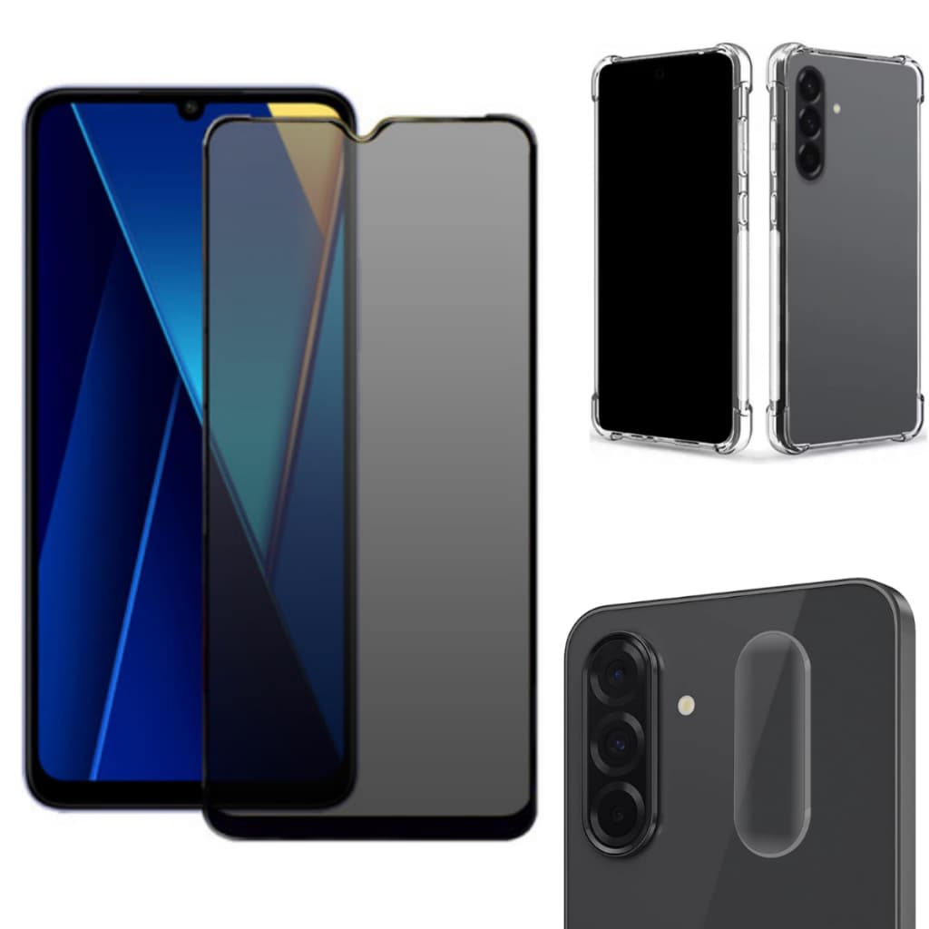 Película Privacidade Fosca Para Galaxy A56 - Lente Metal Prata - Capa Capinha Anti Shock